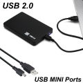 Plastic Black USB 3.0/2.0 SATA HDD Enclosure 2.5 inch 2.5 Serial Port Hard Drive Disk Case Mobile External For PC laptop +Cable. 