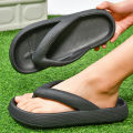 YRZL Thick Sole Slippers Men EVA Flip Flops Summer Shoes 2024 Couple Slippers Big Size 47 Outdoor Beach Sandals for Men. 