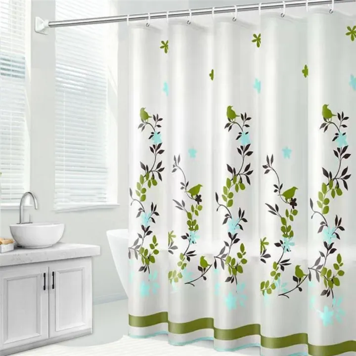 Leaves%20With%20Hook%20Shower%20Curtains%20Waterproof%20Mildew%20Proof%20Bathroom%20Curtains%20Green%20%20Pattern%20Thicker%20Partition%20Curtain%20Home%20Decoration%20-%20Image%204