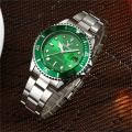 New Tuhao Gold and Silver Color Steel Belt Water Ghost Men's Date Quartz Waterproof Business Fashion Watch. 