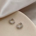 14k Flower Hoop Earings for Women Hikaw Silver Earrings Gold Non Tarnish Hypoallergenic earings for kids. 