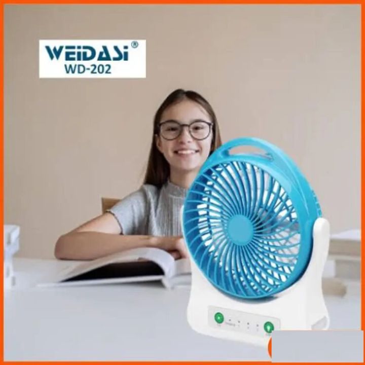 WEIDASI%20WD-202%20Rechargeable%202400mAh%20Battery%20Strong%20Wind%20Portable%20Desk%20Fan%20With%20LED%20Lamp%20-%20Image%202