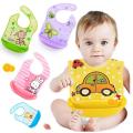 Silicone Baby Bibs With Soft Plastic Tray Detachable. 