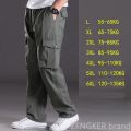 Spring and summer thin section casual pants men plus size multi-pocket men's trousers oversize pants overalls men's elastic.