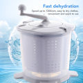 Andarm Mini Portable Washing Machine 2 In 1 Hand Operated Cranking Mini Washer. 