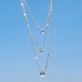 Bohemian Long Pendant Necklaces Lady Vintage Simple Multi-layer Pentagram Love Water Necklace.