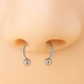 9pcs Hoop Earrings Smiley Nose Ring Septum Real Piercing Bar Set Ear Cartilage Tragus Helix Lip BCR Circular Barbell Jewelry 16G.