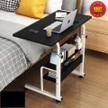Laptop Table Height Adjustable Movable Laptop Desk With Storage Shelf Lazy Sofa Corner Lift Computer Desk Table 2 Layers. 