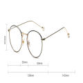 Unisex Style Computer Glasses Fashionable Accents Retro Design Blue Light Eyeglasses Metal Frame Flat Lens Round Metal Eyewear for Screen Digital Eye Strain Office Workers Gamers Style Accessory.