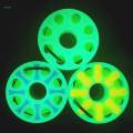 Luminous Scuba Diving Finger Reel Spool, Wreck Cave Finger Spool Reel with Stainless Steel Snap Bolt Clip and 30M/100ft High Visibility Line.