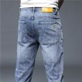 High Quality Brand Summer Stretch Cotton Hole Men's Ankle Length Jeans Thin Streetwear Design Denim Pants Korea Casual Trousers.