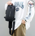 LazzoS -Men's Anti-theft Crossbody Multi-functional Sling Bag - AA121 Fashion Travel Crossbody Bag Messenger Bag USB Fashion BagPack For Bikers. 