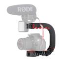 ULANZI Handle U Grip Pro Video Stabilizer U Shape Rig Triple Cold Shoe Mount Handheld Compatible with GoPro Hero 7/6 DSLRs Cameras Camcorders Canon Sony Smartphones Filming Shooting Low Position. 