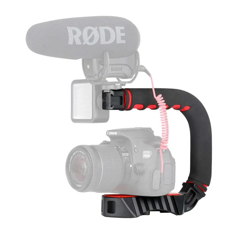 ULANZI%20Handle%20U%20Grip%20Pro%20Video%20Stabilizer%20U%20Shape%20Rig%20Triple%20Cold%20Shoe%20Mount%20Handheld%20Compatible%20with%20GoPro%20Hero%207/6%20DSLRs%20Cameras%20Camcorders%20Canon%20Sony%20Smartphones%20Filming%20Shooting%20Low%20Position%20-%20Image%202