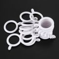 60X White 25mm Inner Plastic Curtain Rings.