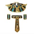 Egyptian Costume Accessories Adult Egyptian Belt/Collar /King Cane/Pharaoh Hat Set Women Men Cosplay Egypt King Clothing.