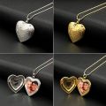 Small Love Heart Photo Locket Necklace for Kids and Women, Stainless Steel Pendant, Trendy Design, Ideal Gift for Anniversary, Engagement, or Special Occasions. 