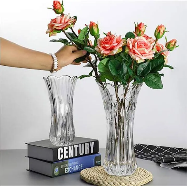 7.5''%20Inch%20Glass%20Vases%20For%20Home%20Decor%20Clear%20Height%20Glass%20Crystal%20Vases%20-%20Flower%20Vase%20-%20Image%204