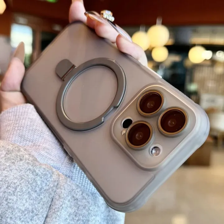 HOCE%20Metal%20Ring%20Stand%20Magnetic%20Cases%20For%20iPhone%2017%2016%2015%2014%2013%2012%2011%20Pro%20Max%20Plus%20MagSafe%20Case%20With%20Lens%20Film%20Protector%20Shockproof%20Frosted%20Back%20Phone%20Cover%20-%20Image%202