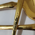 8 Inch Big Soup Spoon golden color 1 PCS, Stainless steel.