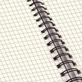Square Grid Spiral Notebook, Kraft Cover Natural shade Pages, Ruled Wirebound Notebooks Bulk Journals (Square Grid). 