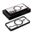 For Samsung Galaxy A55 Mobile Cover MagSafe Compatible Shockproof Transparent Slim Fit Wireless Charging supported Frosted Border Phone Back Case Mobile Cover.