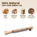 Natural 22cm Wooden Polygonum Interactive Cat Bite Toys Cat Chew Toys For Kittens Teeth Cleaning Stain Removal.