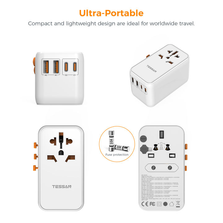 TESSAN%20100W%20GaN%20Universal%20Travel%20Adapter%20Worldwide%20with%20USB%20and%20Type-C%20Fast%20Charging%20Power%20Adapter%20EU/UK/USA/AUS%20plug%20for%20Travel%20-%20Image%206