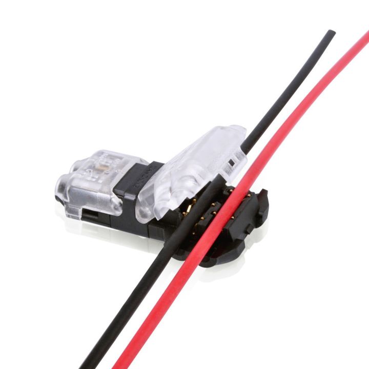 T-shaped%20double%20non%20stripping%20straight%20branch%20connector,%20press%20type%20quick%20wiring,%20red%20and%20black%20wire%20-%20Image%202