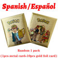 Pokemon Iron Shiny Cards Spanish Charizard Mewtwo Pokemon Metal Cards Vmax Gx Ex Metal Gold Pack Game Collection Cards Gift Kids. 