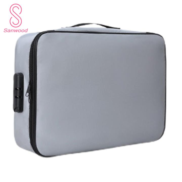 Fireproof Certificate Holder Fireproof Document Bag with Password Lock Water-resistant File Storage Case for Home Travel Keep Certificates Safe