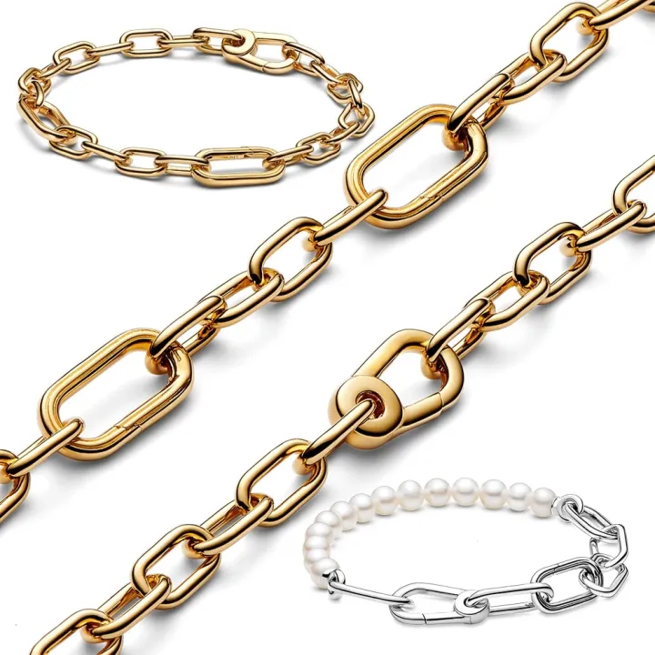 Silver%20Plated%20Brass%20Bracelet%20Me%20Pearl%20Chain%20Link%20Bracelets%20for%20Women%20Fine%20Gift%20Jewelry%20fit%20for%20Charms%202022%20New%20Me%20Collection%20-%20Image%202