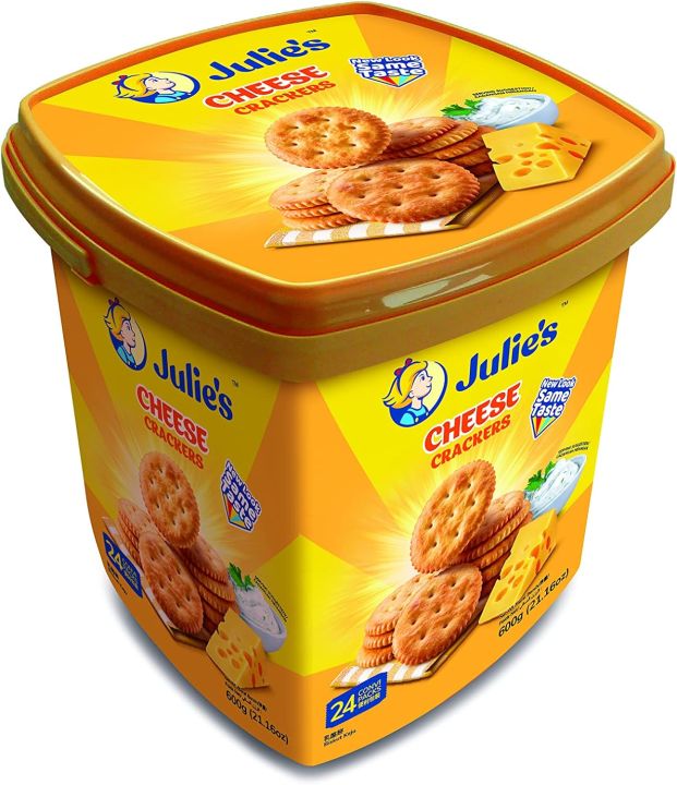 Julie’s Cheese Crackers Tub 600g
