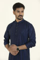 Masculine Deep Royal Jacquard Slim Fit Panjabi For Men. 