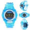 Child LED Digital Sport Watches Fashion Candy Color Wrist Watch Waterproof Transparent Strap Wristwatches Children Watches.