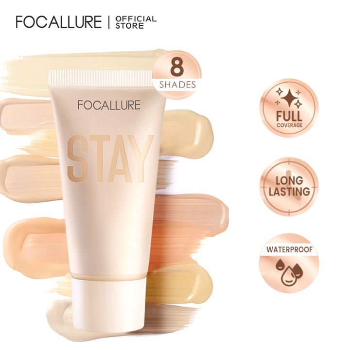 Honoria Honoeie FOCALLURE Pore-Blurring Matte Foundation Cream Lightweight Oil-Control Waterproof Longlasting Face Concealer Makeup Cosmetics