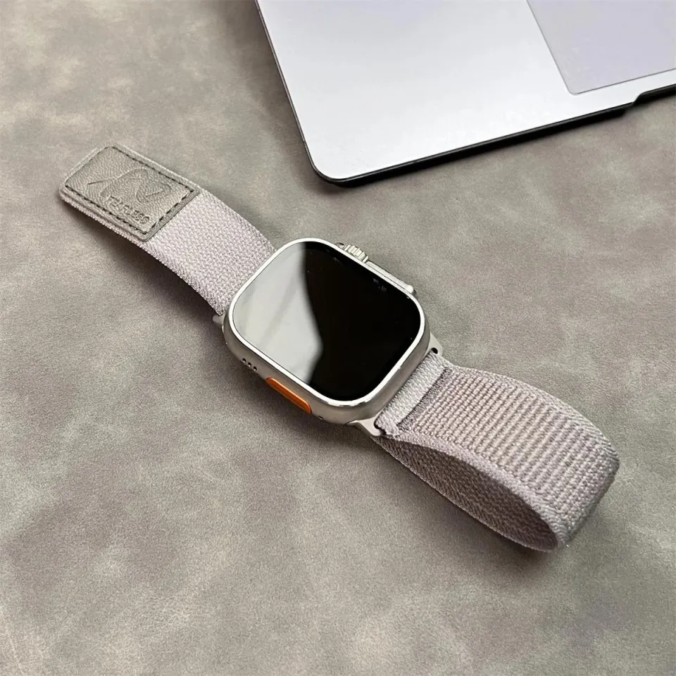 Nylon Velcro strap for Apple Watch Band Ultra 49mm 44mm 45mm 42mm