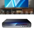 DVD Player 1080P HD Home DVD Player Box for TV All Region Free DVD CD-Disk Player AV-Output EVD Player--US Plug Durable. 