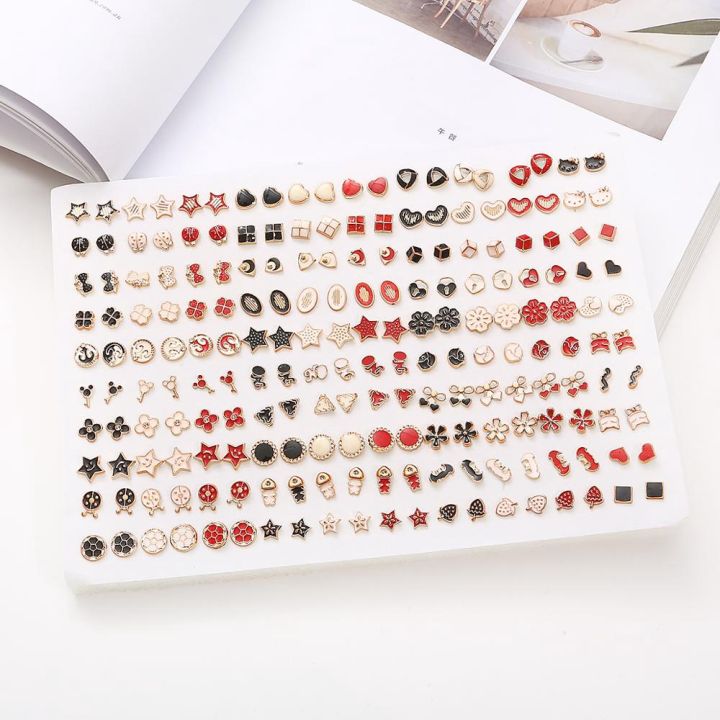 100pairs/set%20Acrylic%20Rhinestone%20Stud%20Earrings%20For%20Women%20Girls%20Gold%20Silver%20Geometric%20Flower%20Star%20Earring%20Jewelry%20Brinco%20-%20Image%207