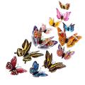 12 পিস 3D দুইটি প্রজাপতির পাখার ওয়াল স্টিকার - wall sticker. 