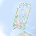 Jizetin for Vivo Y28 4G Back Cover Crystal Transparent INS Style Pattern Soft Full Camera Cover Protection Phone Cases. 