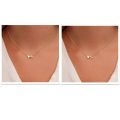 Simple Heart-shaped Letter Necklace Temperament With The Letter S Love Collarbone Chain Necklace. 