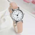 Quartz Watch Ladies Fashion Small Dial Casual Watch Leather Strap Wristwatch for Women.