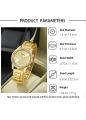Luxury Women's Watch Set: 5pcs Fashion Alloy Strap Quartz Wristwatch with Rhinestone Bracelet for Ladies and Girls.
