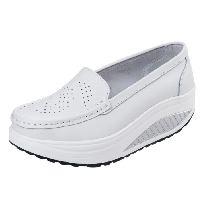 Ladies%20wedge%20shoes,%20large%20stock%20Women's%20Fashion%20Casual%20Solid%20Slip%20On%20Wedges%20Thick%20Bottom%20Platforms%20Work%20Shoes%20-%20Image%203