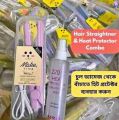 Mini hair straightener Curling Irons and hit protection Spray Combo. 
