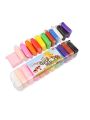 Kadeaux Colourful Non-Toxic Ultra Light Modeling Bouncing Air Dry Clay Colors Set with Tools Pack of 12 pcs (1 Piece Each Color). 
