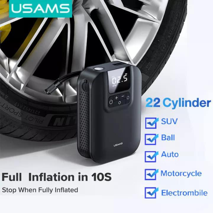 USAMS Handheld Mini Smart Air Compressor Pump Car Tire Pressure Inflators