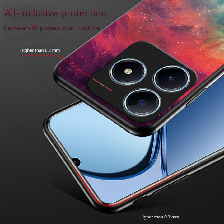 Biruiqu%20For%20Realme%20C63%20Shockproof%20Starry%20Colorful%20Tempered%20Glass%20Back%20Soft%20Silicone%20Edge%20Case%20Cover%20-%20Image%205