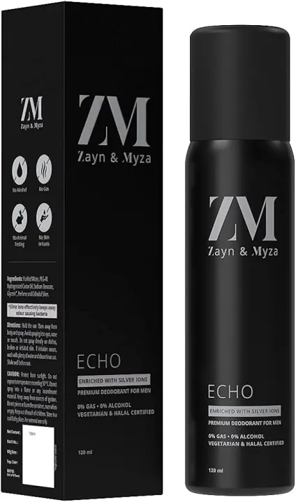 Zayn & Myza Premium Men's Body Spray No Gas No Alcohol (120ml) - Echo